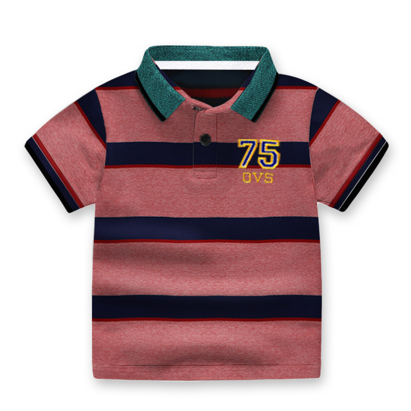 Half Sleeves POLO T-Shirt Red Neavy Blue