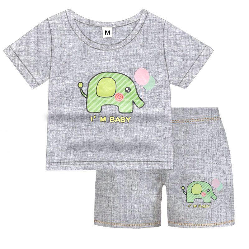 Baby T-Shirt & Shorts Set - Gray