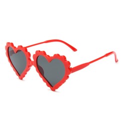 Cute baby cartoon heart-shaped sunglasses -Red