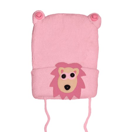 Colorful Soft Warm Kids Winter Knit Hat-Pink Color | at Sonamoni BD