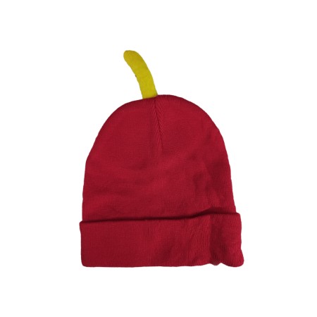 Kids Winter Woollen Head Cap Umbrella Printed-Red Color | at Sonamoni BD