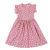 Girls Flower Print Frock - cotton red blossom