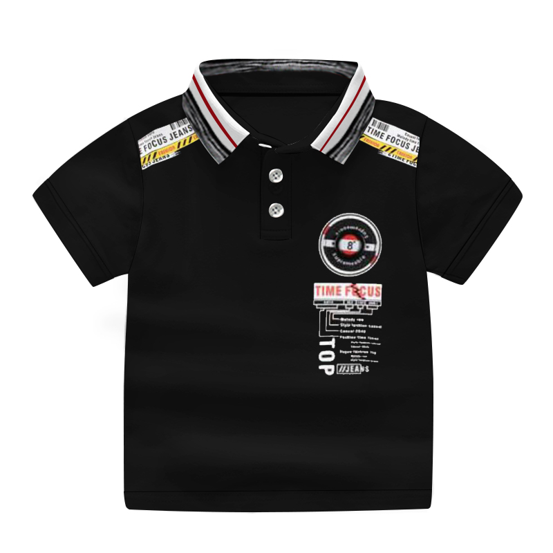Baby Polo T-Shirt -Black