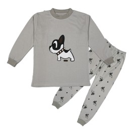 Baby Sweatshirt and Trouser Set - Gray Dog