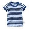 Boys Striped Short-Sleeve T-shirt-Combo Set Black and Blue Color