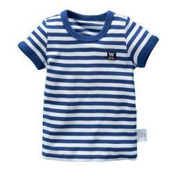 Boys Striped Short-Sleeve T-shirt - Blue