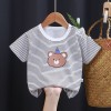 Children's Short-sleeved T-shirt - Striped Bear
