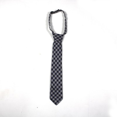 Casual Small Tie - Gray & Navy Blue