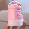 Girls Water Drill Belt Lighting Shoes - Pink