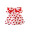 Baby Cotton Short sleeve Frock - Red