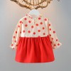Baby Casual Full Sleeve Frock - Red