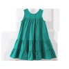 Girls Sleeveless Summer Dress - Green