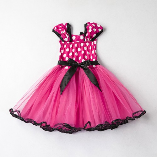 Girls Sleeveless Mickey Princess Frock - Pink | at Sonamoni BD