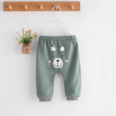Velvet Thick Baby Big Trousers - Plus velvet PP green