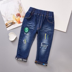 Baby Denim Jeans Pant - S-three-color stripes