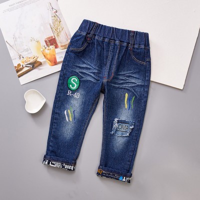 Baby Denim Jeans Pant - S-three-color stripes