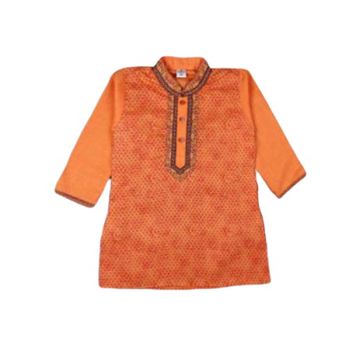 Kids Panjabi-Pajama Set- Orange color