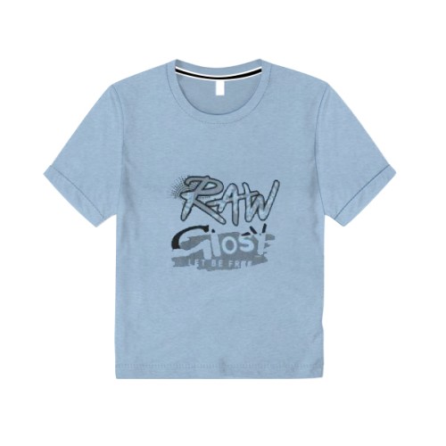 Boys T-Shirt- Sky Raw Glosy Print