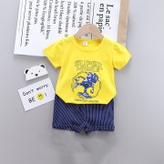 Baby T-Shirt and Shorts Set - Robot Yellow