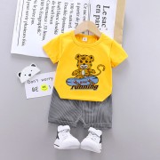 Baby T-Shirt and Shorts Set - Tiger yellow