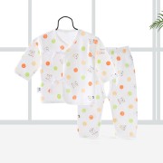Newborn Baby Dress Set - Two-piece set of yellow polka dot bear open file flat pants afterbirth