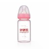 Turn bear baby feed bottle crystal drill glass bottle 120ml - Blue