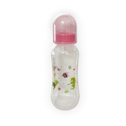 Standard Caliber Baby Anti-flat Gas PP Bottle 250ML - Pink Sea animal