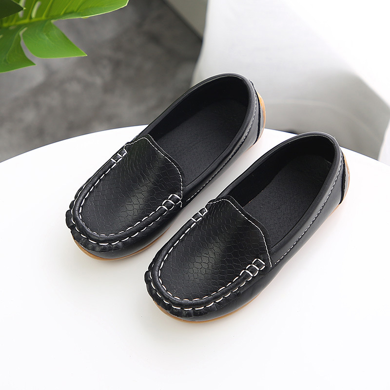 Baby Casual Leather Shoes - Black