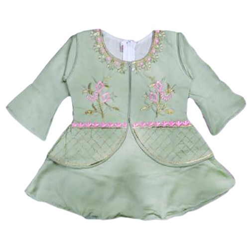 Baby Frock and Shorts Set – Olive