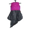 Girls Party Frock With Koti - Black And Pink