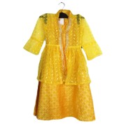 Girls Party Frock - Yellow