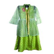 Girls Party Frock - Olive