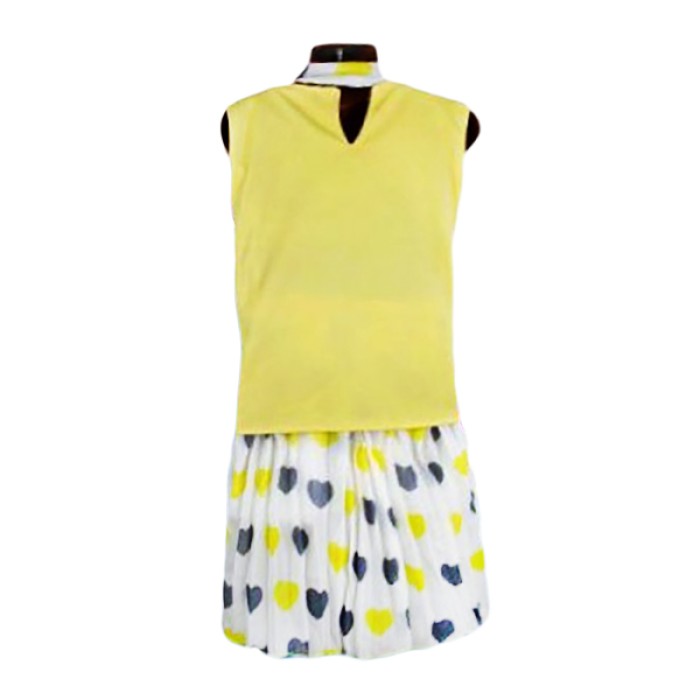 Kids Top and Skirt - Yellow and White