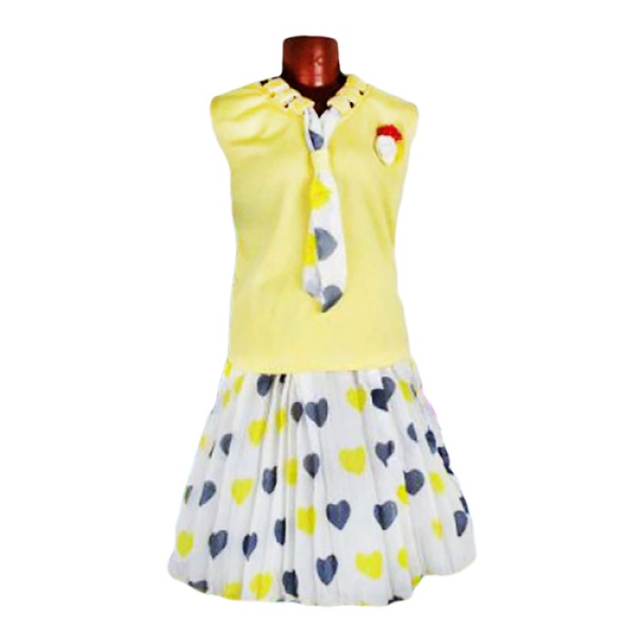 Kids Top and Skirt - Yellow and White