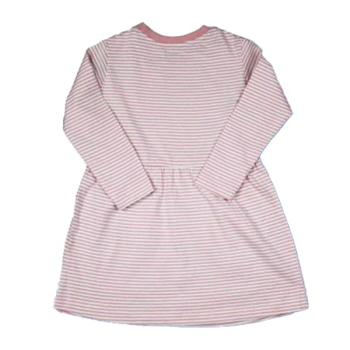 Girls Full Sleeve Top - Light Pink and White