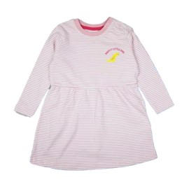 Girls Full Sleeve Top - Light Pink and White