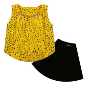 Girls Top and Skirt –Yellow