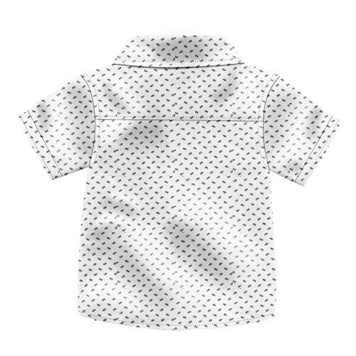 Baby Half Sleeve Shirt Dot Print - White