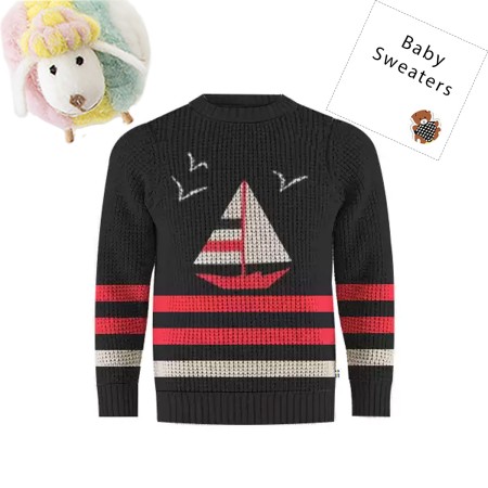 Baby Acrylic Knit Full Sleeves Sweater - Multicolor | at Sonamoni BD