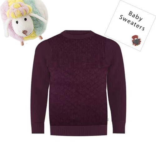 Baby Acrylic Knit Full Sleeves Sweater - Purple | at Sonamoni BD