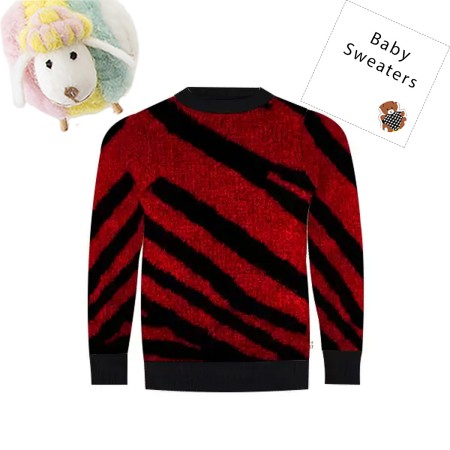 Girls Sweater - Red and Black