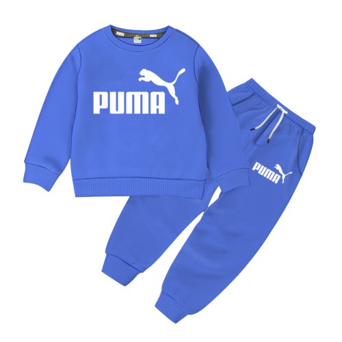 Baby Full Sleeve Sweat Shirt and Trouser Set-Puma Sky Blue Color | at Sonamoni BD