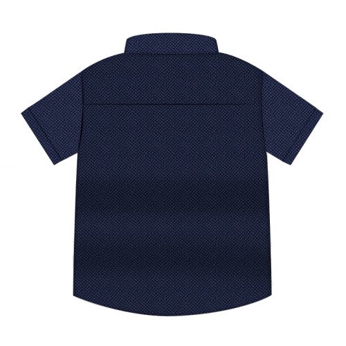 Baby Half Sleeve Shirt Dot Print - Navy Blue