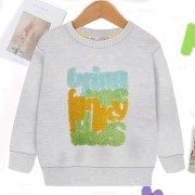 Baby Sweat Shirt Embroidery Work- Gray Color