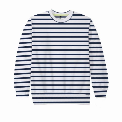 Baby Sweat Shirt- White And Navy Blue Extra large Stripe