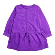 Girl Full Sleeve Frock- Purple