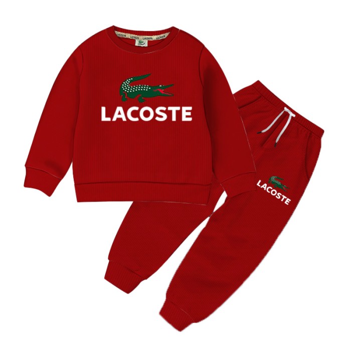 Baby Crocodile Printed Full Sleeve Sweat Shirt and Trouser Set-Red Color | at Sonamoni BD