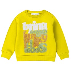 Baby Sweat Shirt Embroidery Work- Yellow 