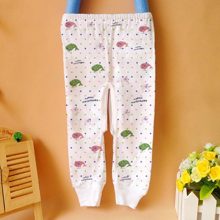 Newborn Open Crotch Long Trousers Pant-Dolphin Printed | at Sonamoni BD