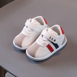 Baby Fashion Striped Casual Shoes - White